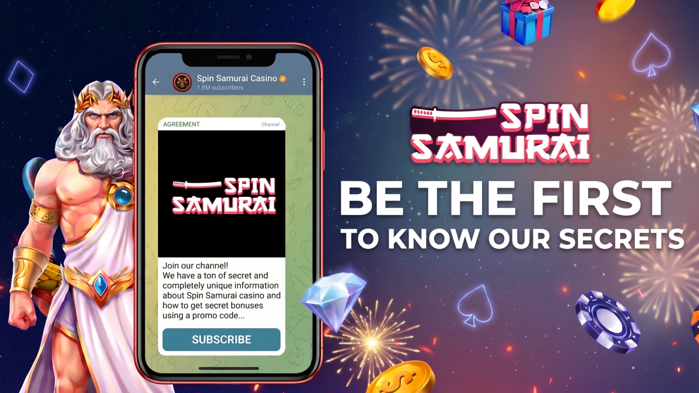 Spin Samurai mobile pokies and banking interface on a smartphone screen